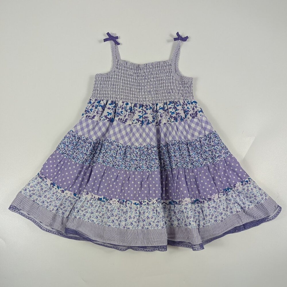 The Children's Place Smocked Sleeveless Multi Patterned Twirly Dress